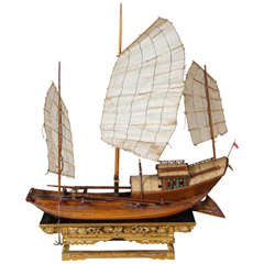 Finely Detailed Model of a Chinese Junk