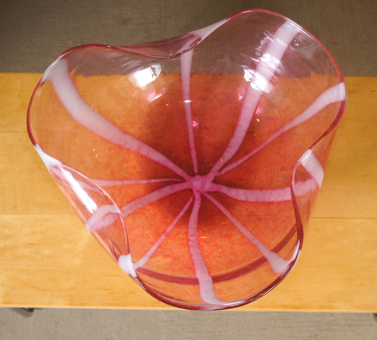 American Cranberry Art Glass Vessel