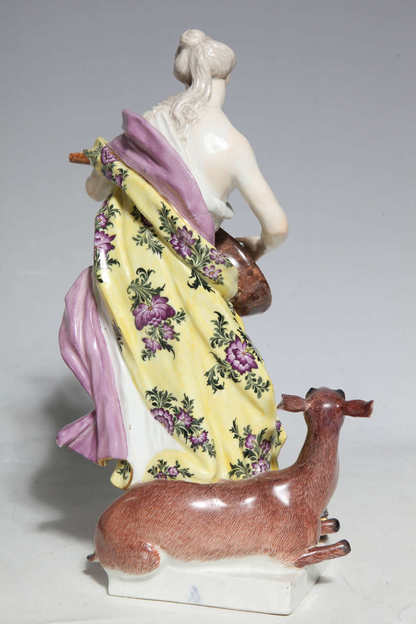 Pair of 18th Century Meissen Porcelain Figurines of the Sense For Sale