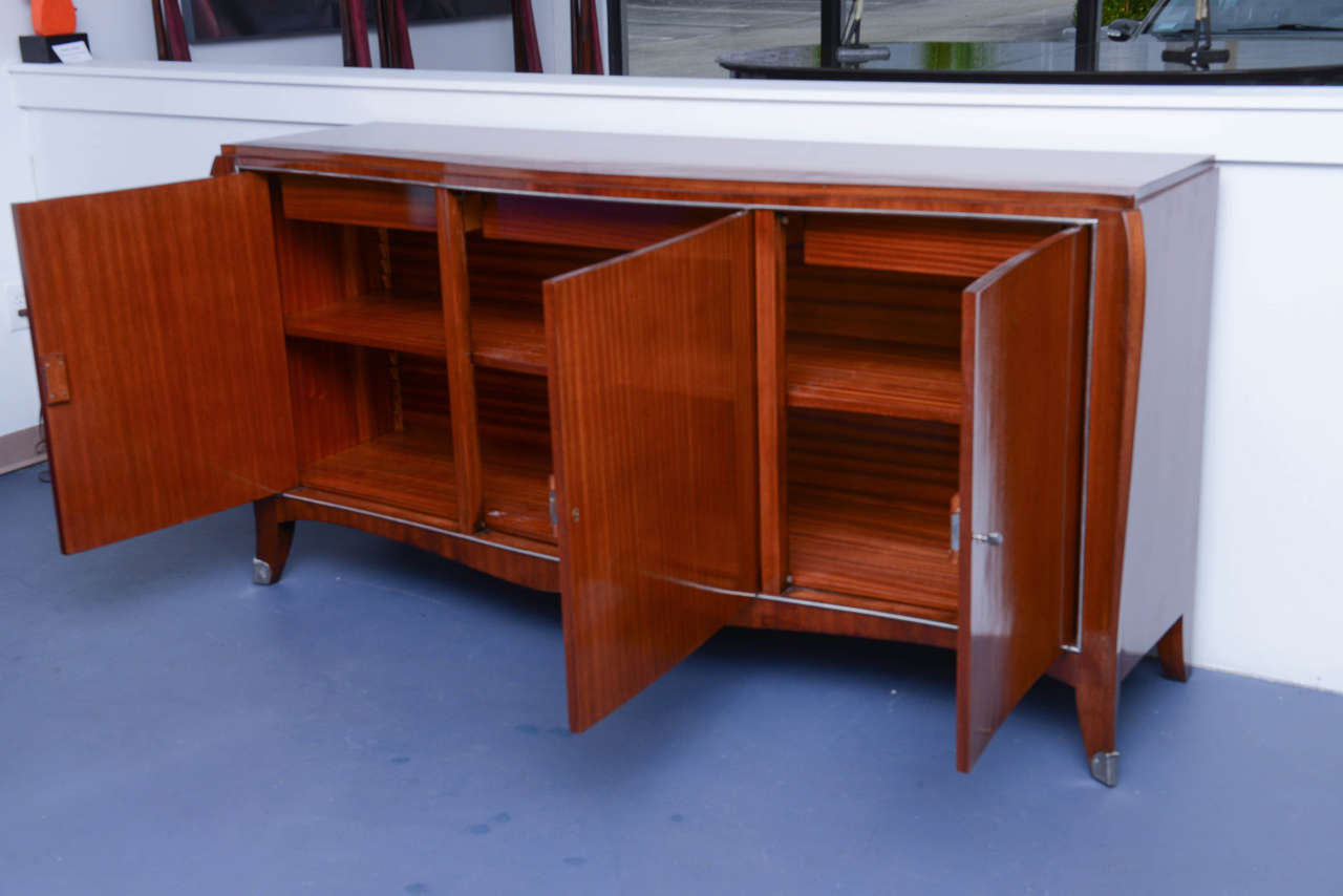 Elegant Mahogany Art Deco French Sideboard 2