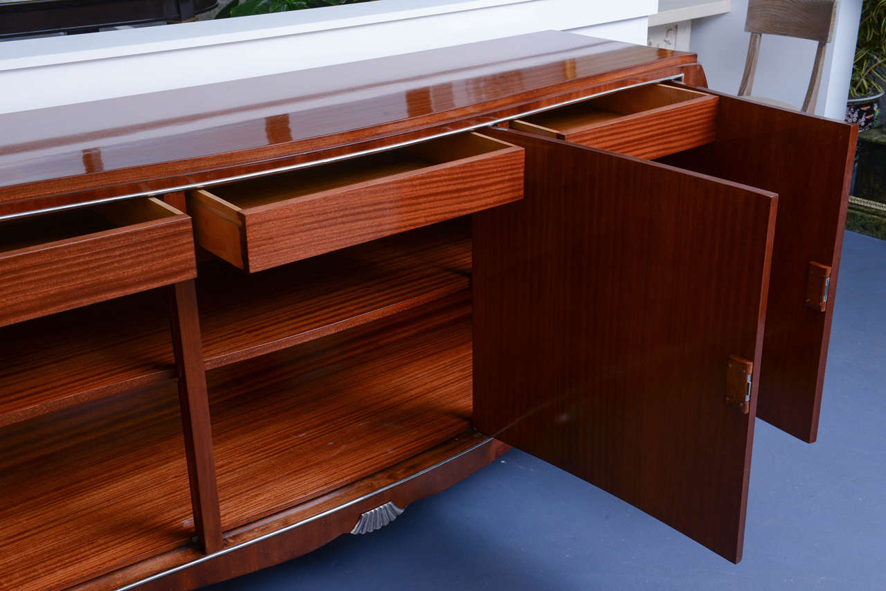 Elegant Mahogany Art Deco French Sideboard 3