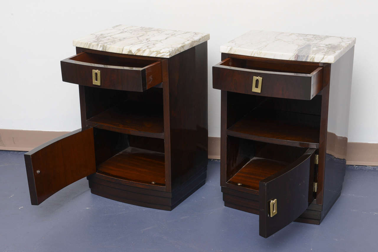 Mid-20th Century Pair of French Art Deco Night Stands