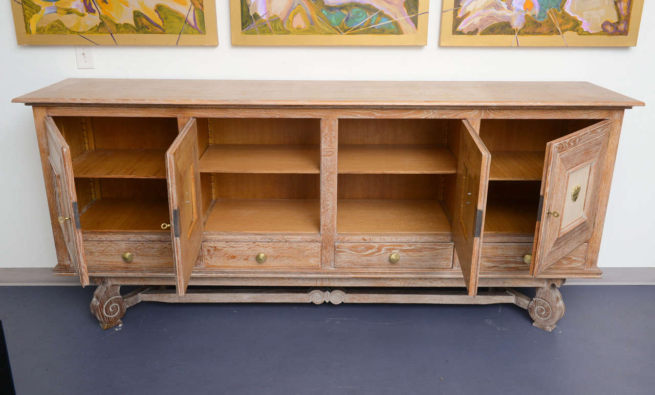 Oak French Art Deco Sideboard in the Style of Charles Moreux