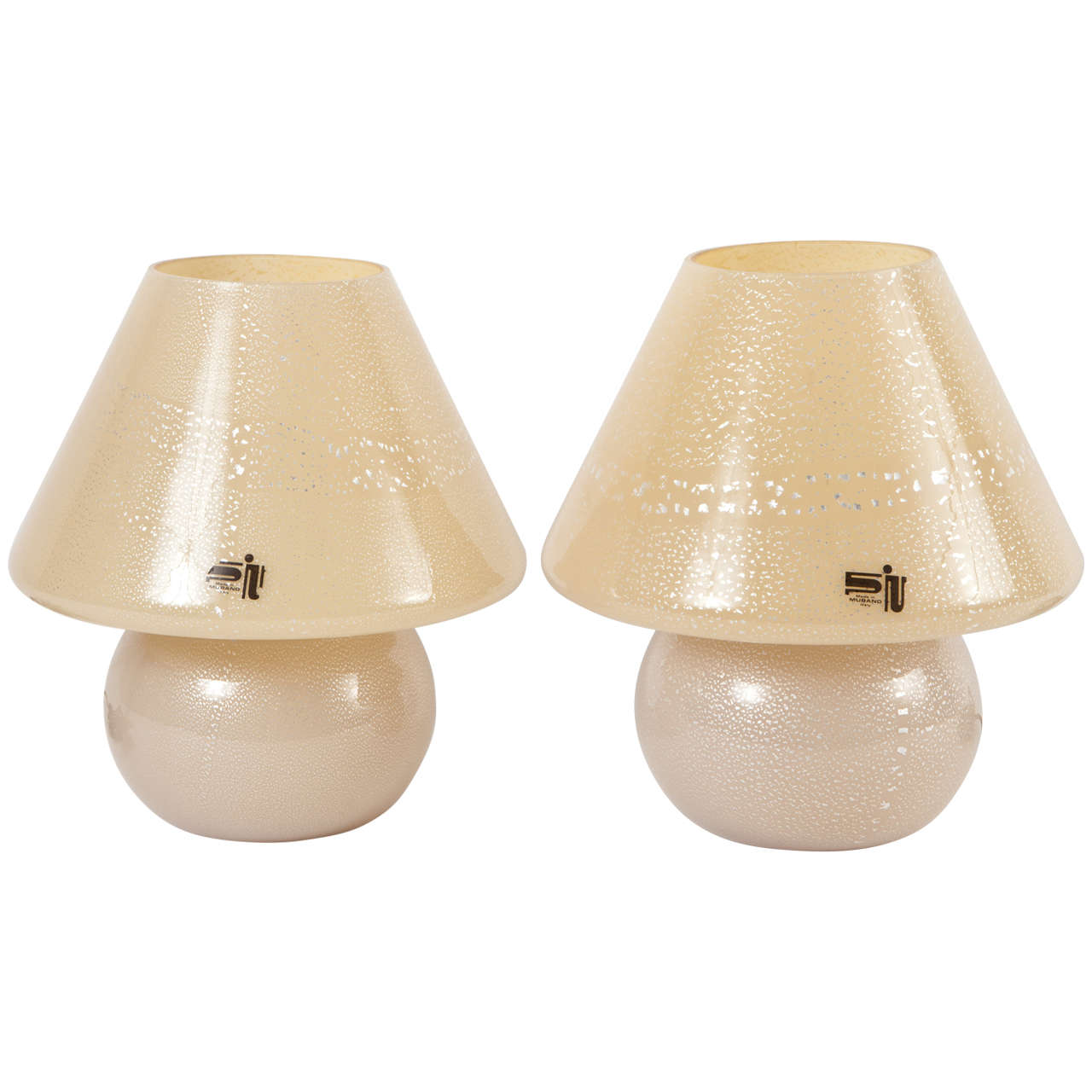 Pair of Murano Glass Table Lamps