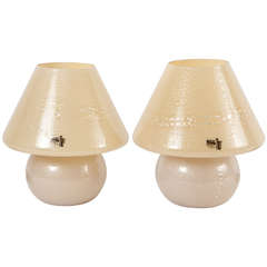 Pair of Murano Glass Table Lamps