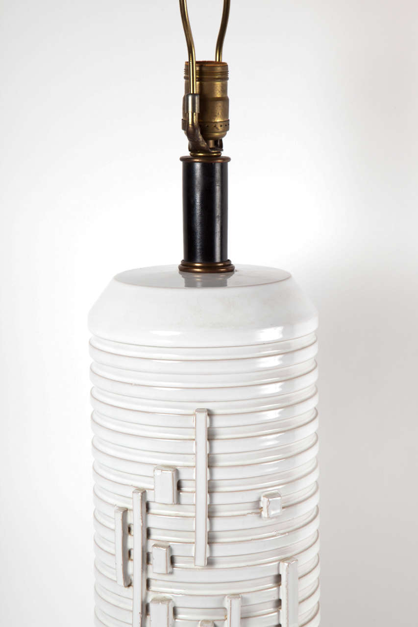 Table Lamp in Vallauris Ceramic In Excellent Condition For Sale In New York, NY