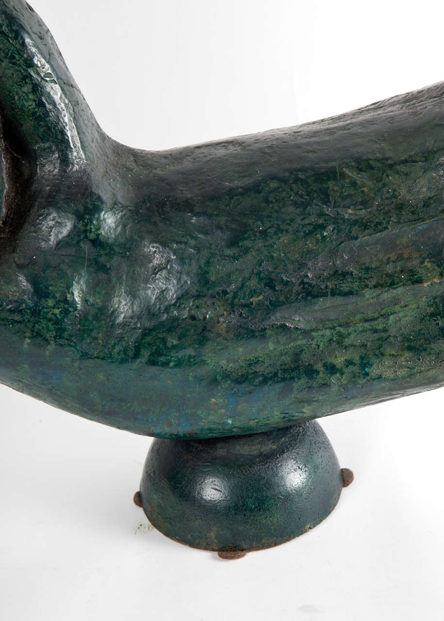 Korean Bronze Sculpture, Signed For Sale at 1stdibs