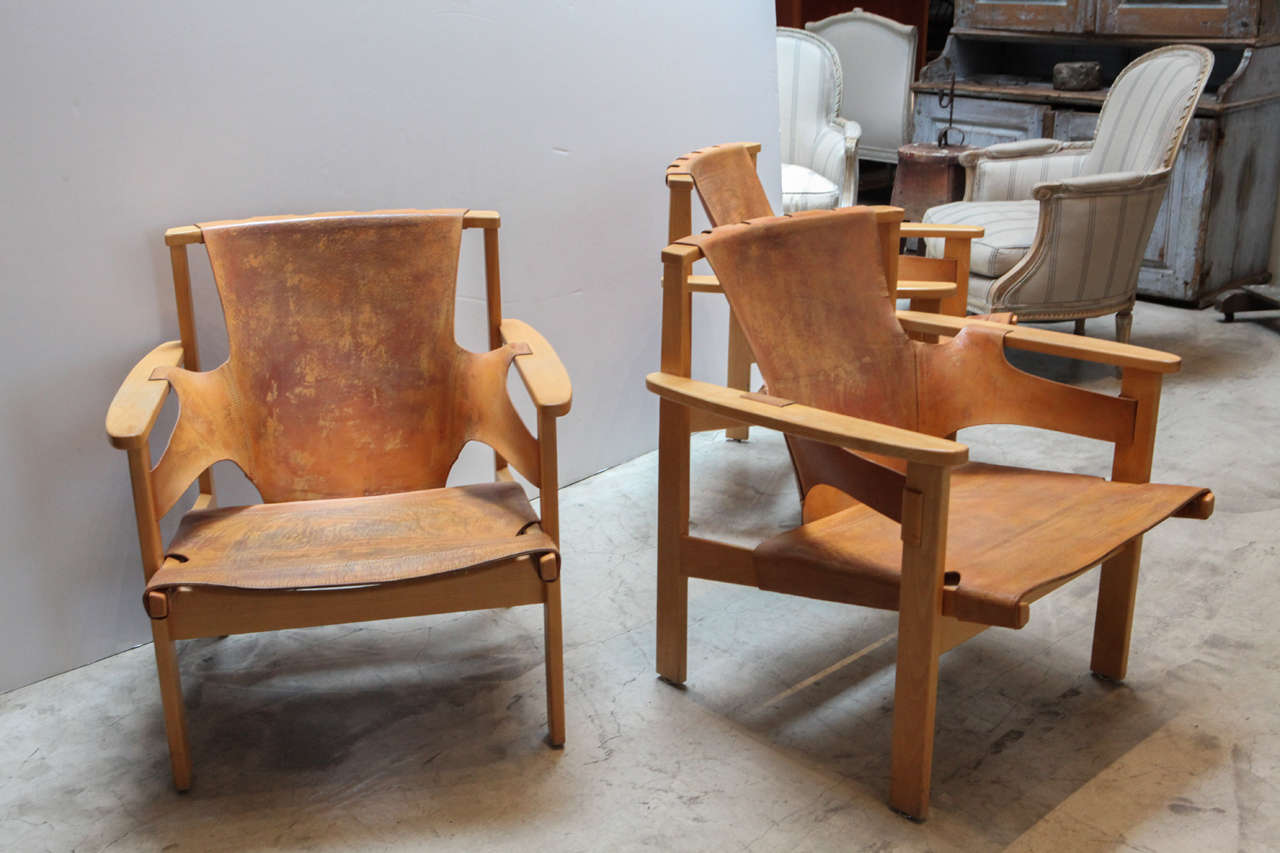 Trio of Carl-Axel Acking Chairs, Sweden In Good Condition In Los Angeles, CA