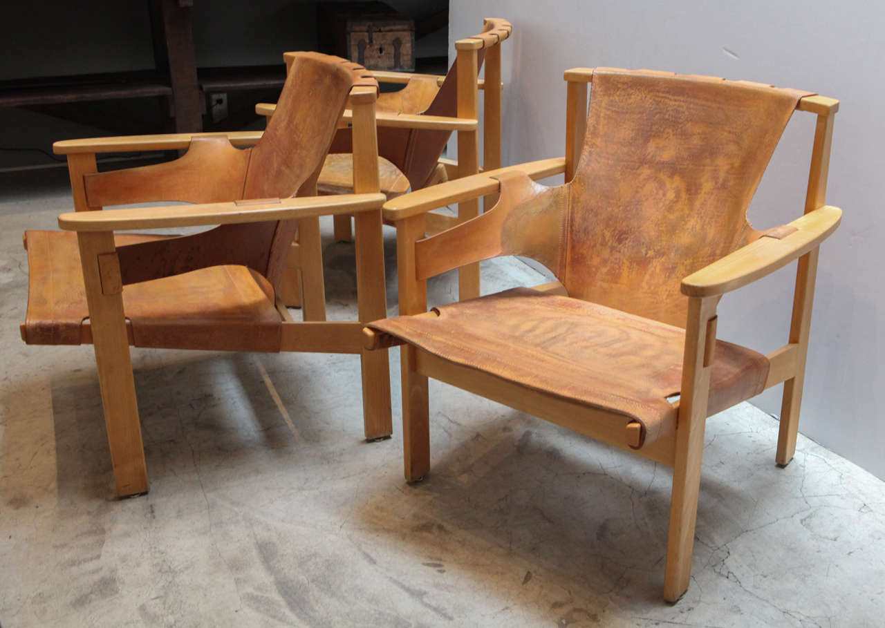 Mid-20th Century Trio of Carl-Axel Acking Chairs, Sweden