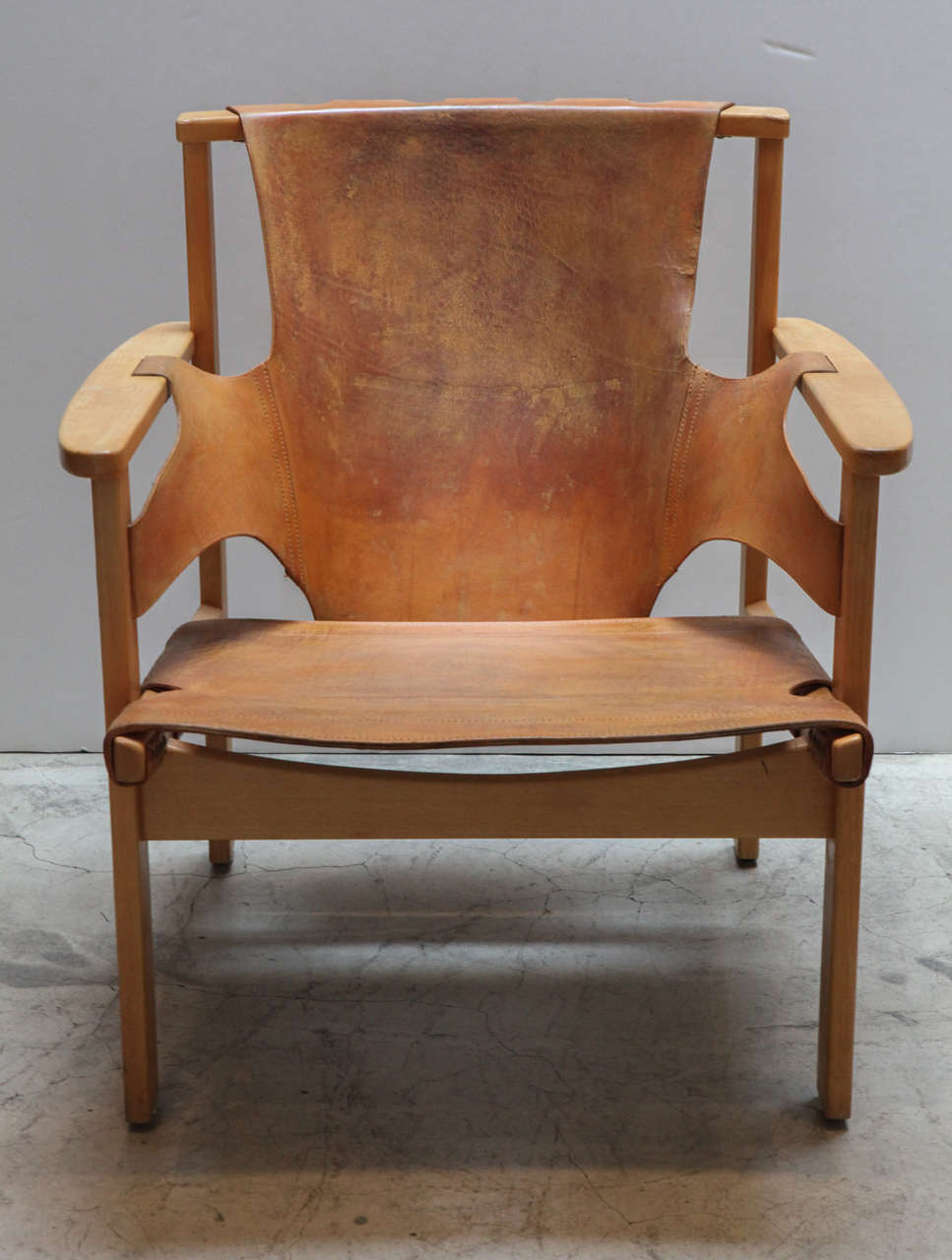 Leather Trio of Carl-Axel Acking Chairs, Sweden