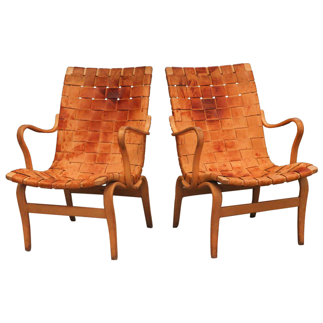 Pair of Bruno Mathsson Eva Chairs, Sweden, 1965