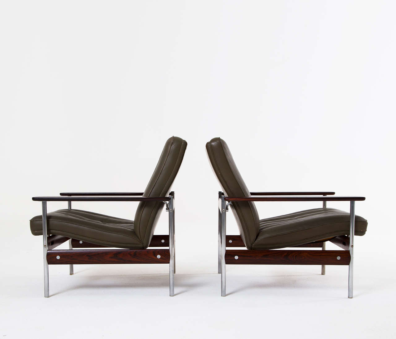 Scandinavian Modern Rosewood Lounge Chairs by Sven Ivar Dysthe for Dokka Mobler