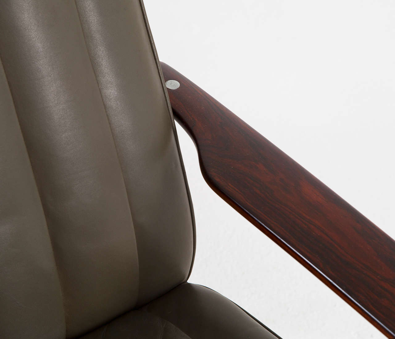 Leather Rosewood Lounge Chairs by Sven Ivar Dysthe for Dokka Mobler