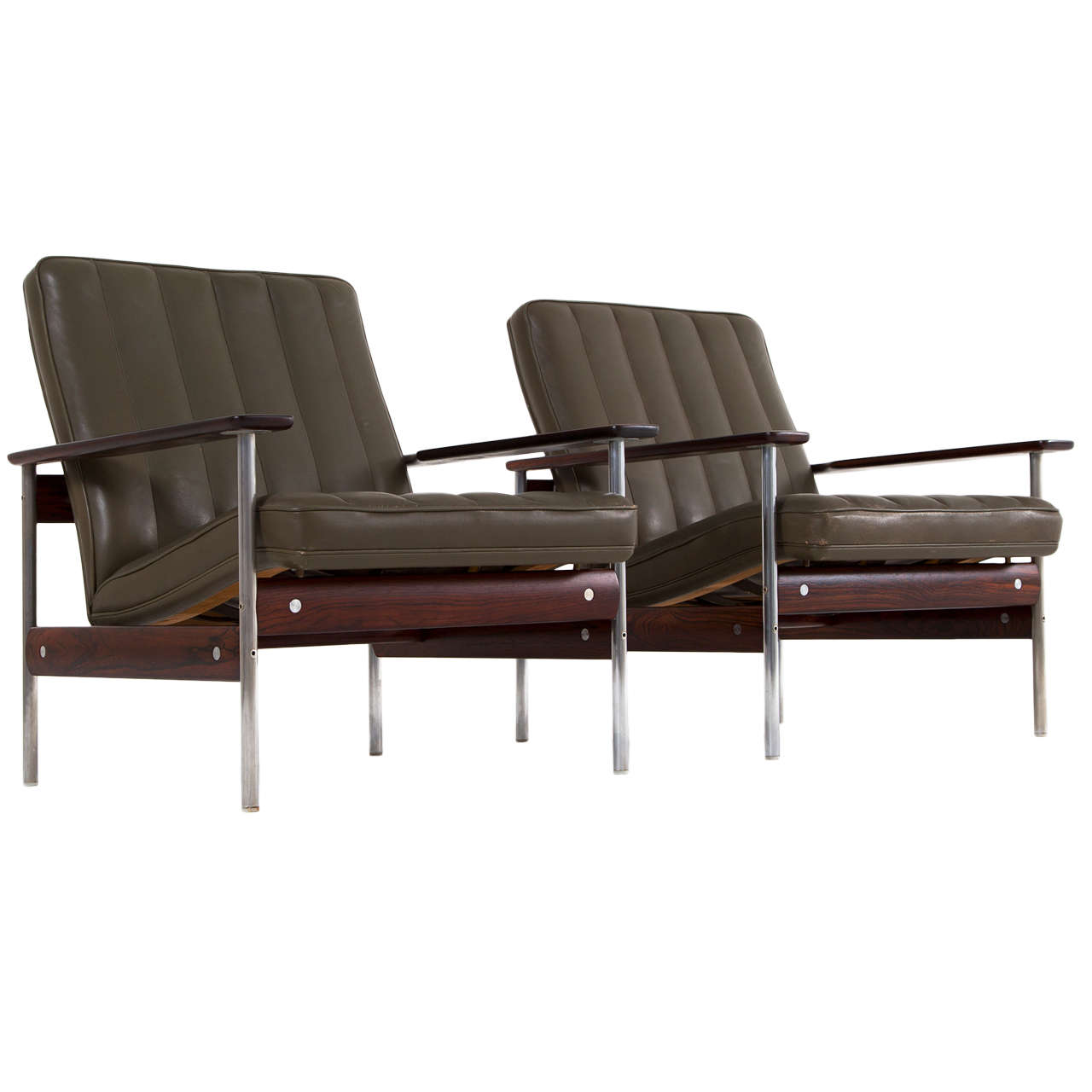 Rosewood Lounge Chairs by Sven Ivar Dysthe for Dokka Mobler