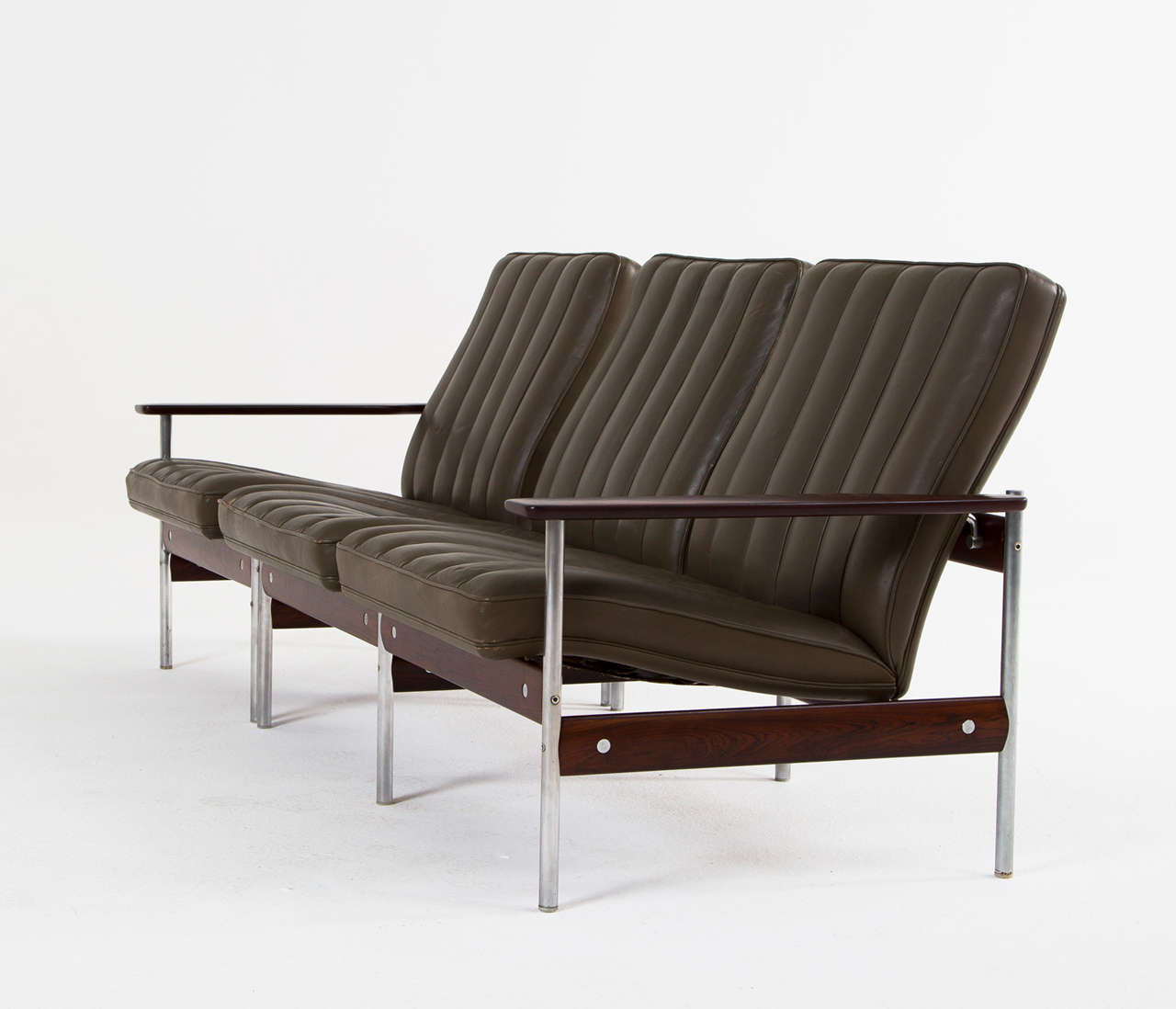 Scandinavian Modern Rosewood Three-Seater Sofa by Sven Ivar Dysthe for Dokka Mobler