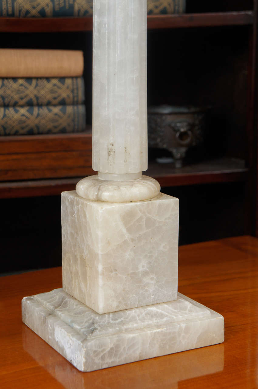 Pair of Classical Marble Lamps 1