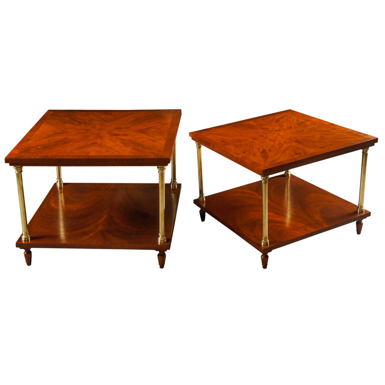 Pair of Yew Wood Side Tables