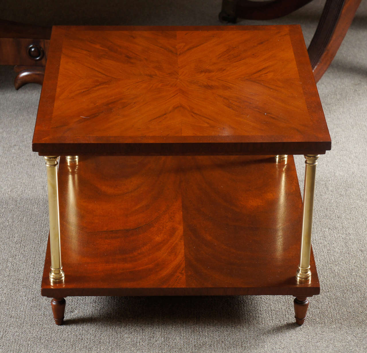 American Pair of Yew Wood Side Tables