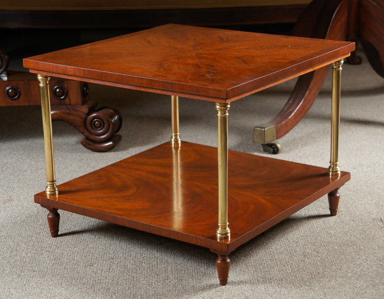 Pair of Yew Wood Side Tables In Good Condition In Hudson, NY