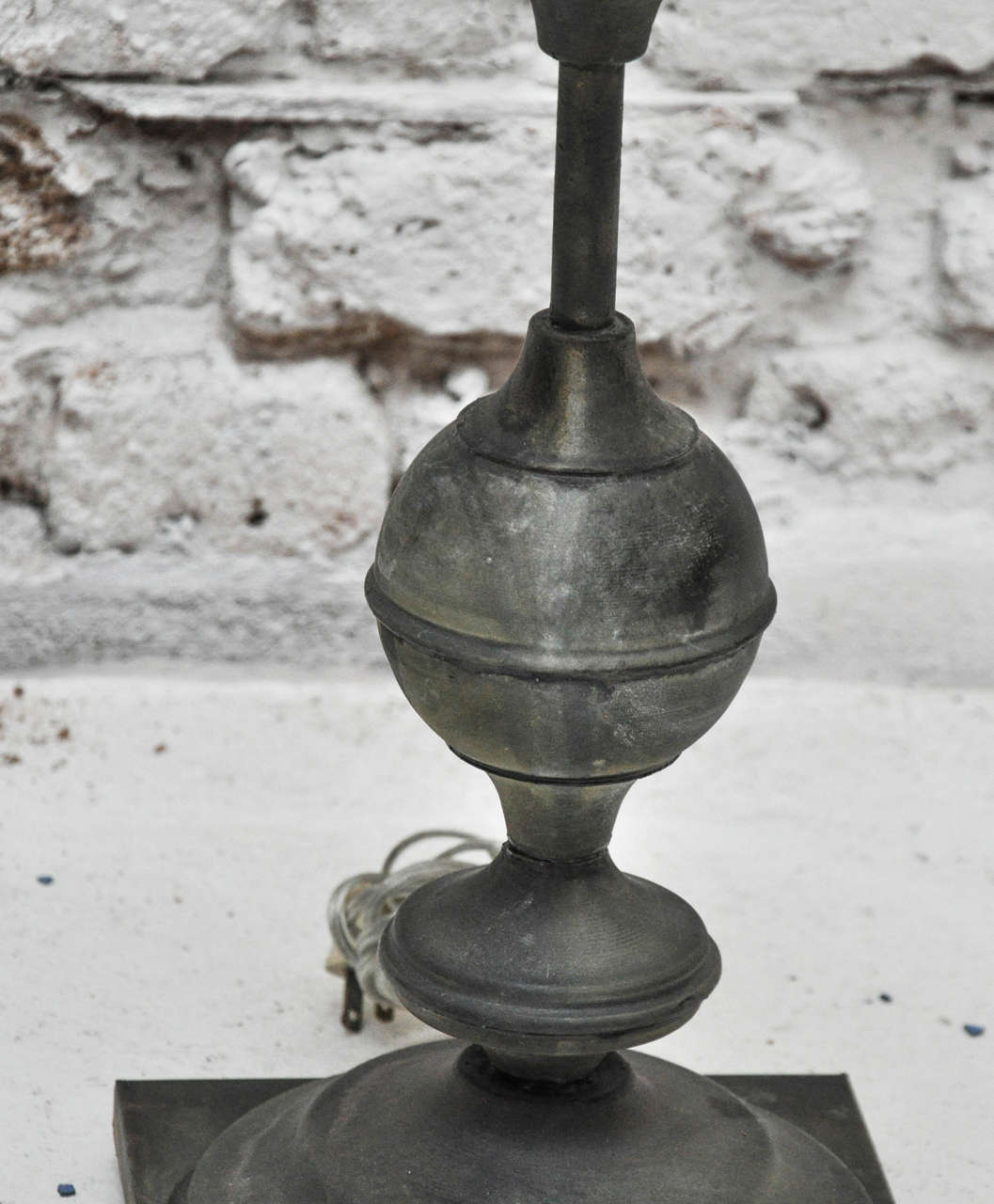 Pair of Antique Metal Urn Lamps 2