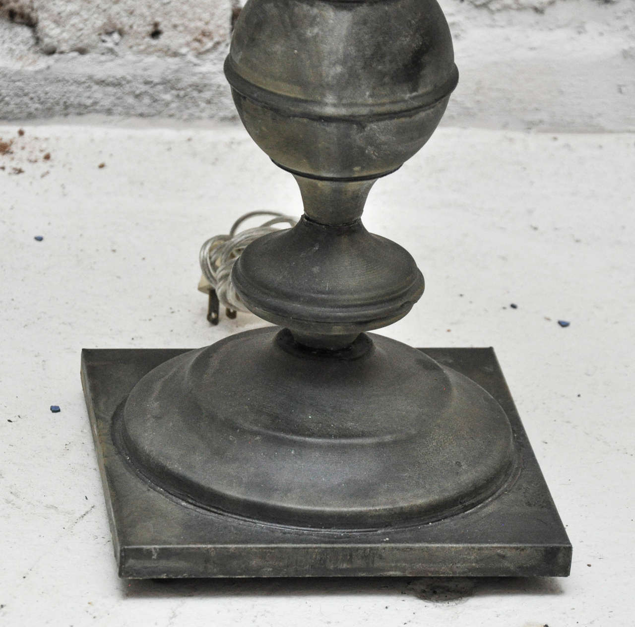 Pair of Antique Metal Urn Lamps 3
