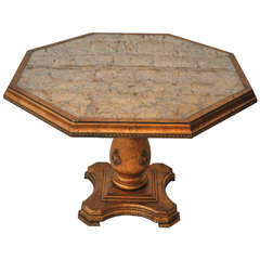Antique Gold Gilded Octagon Table