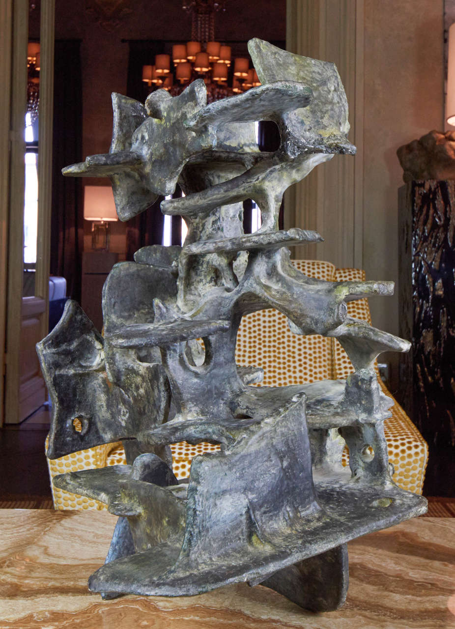 One of a kind abstract ceramic sculpture realized by the ceramist sculptor Marcello Fantoni in 1975,
the piece come directly from the artist workshop, signed and dated.