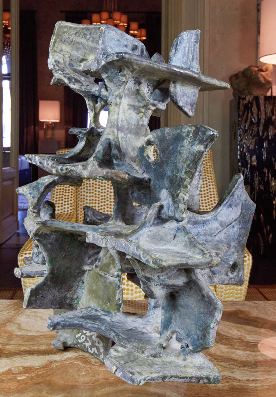Fired Marcello Fantoni Abstract Sculpture, 1975 For Sale