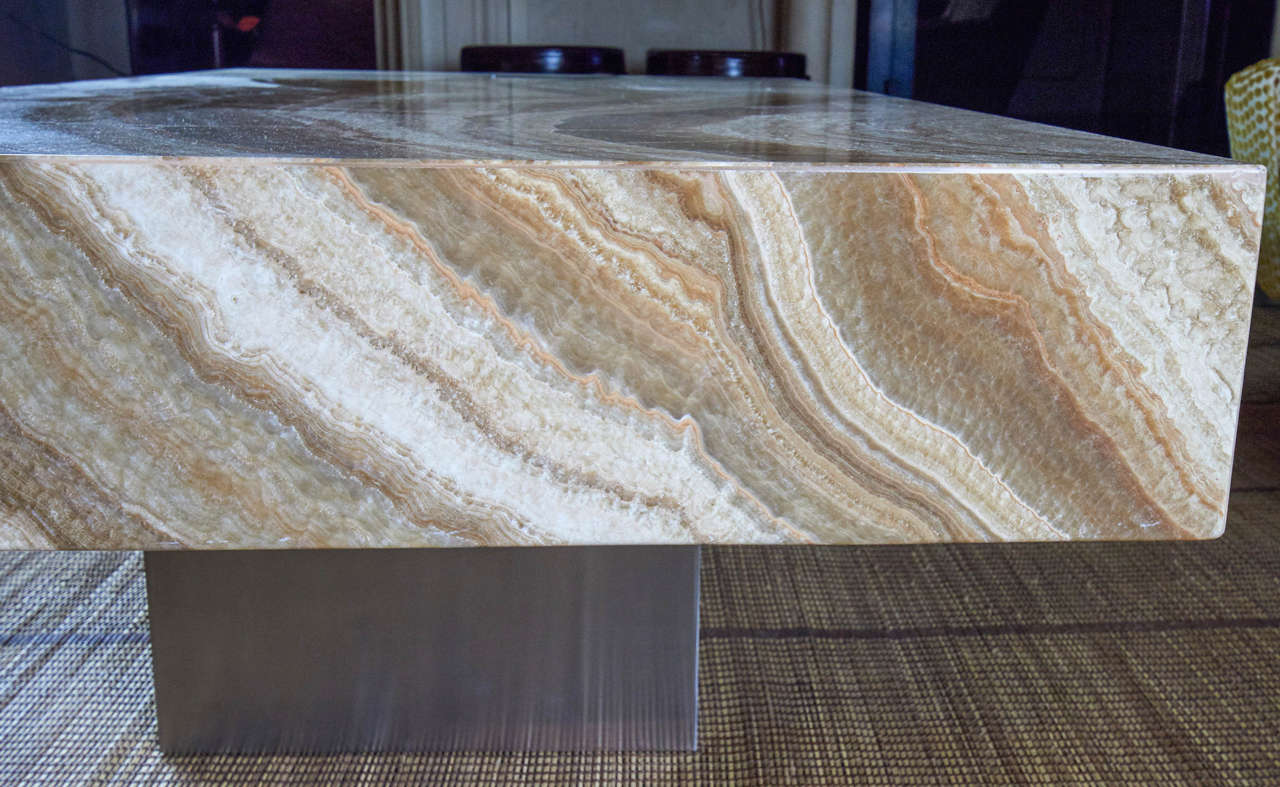 Contemporary 1970s Italian Onyx Coffee Table