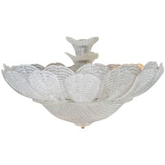 Vintage Pure Sunflower Shaped Murano Glass Chandelier
