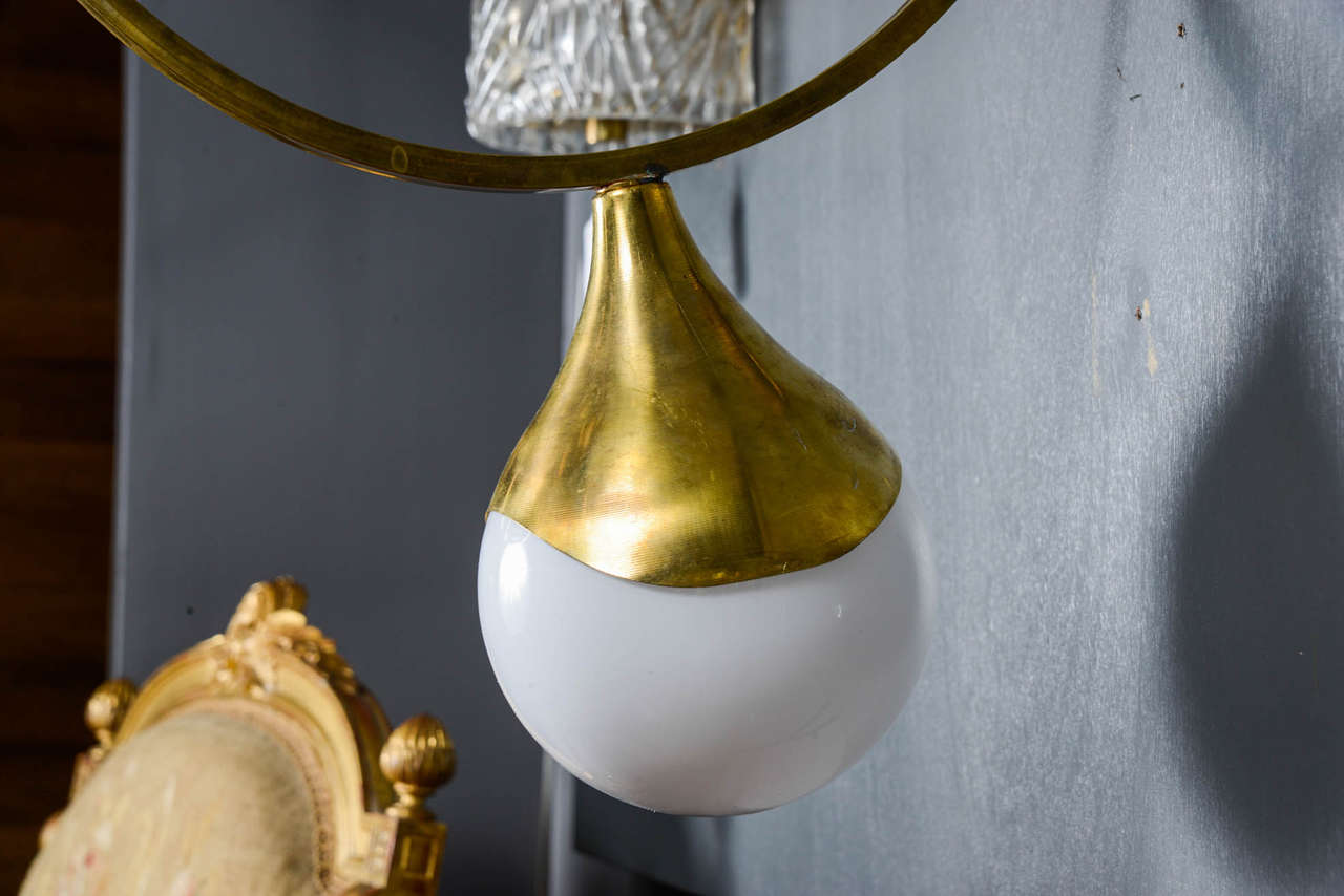 Brass Surprising Set of Six Curved Wall Sconces in the Style of Stilnovo