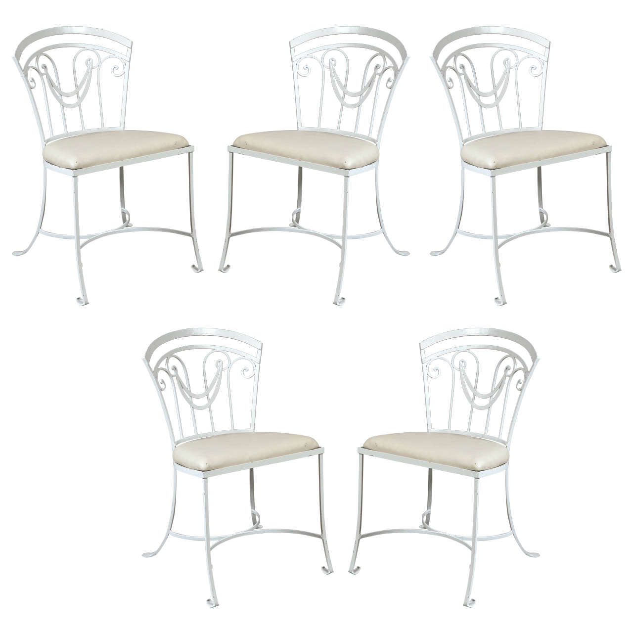 Set of Five Garden Chairs For Sale
