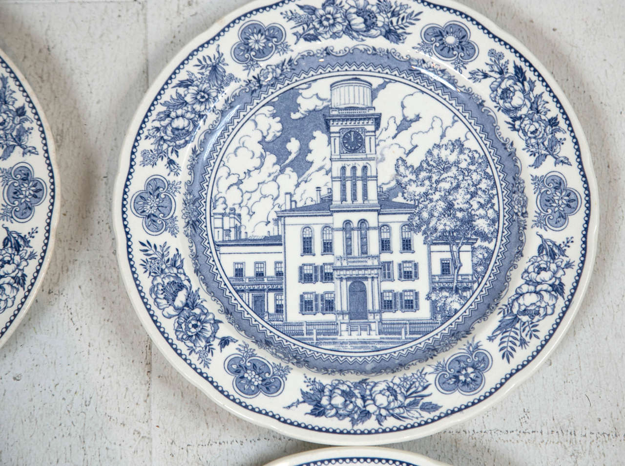 Mid-20th Century Set of Eight Vintage Wedgwood Yale Plates