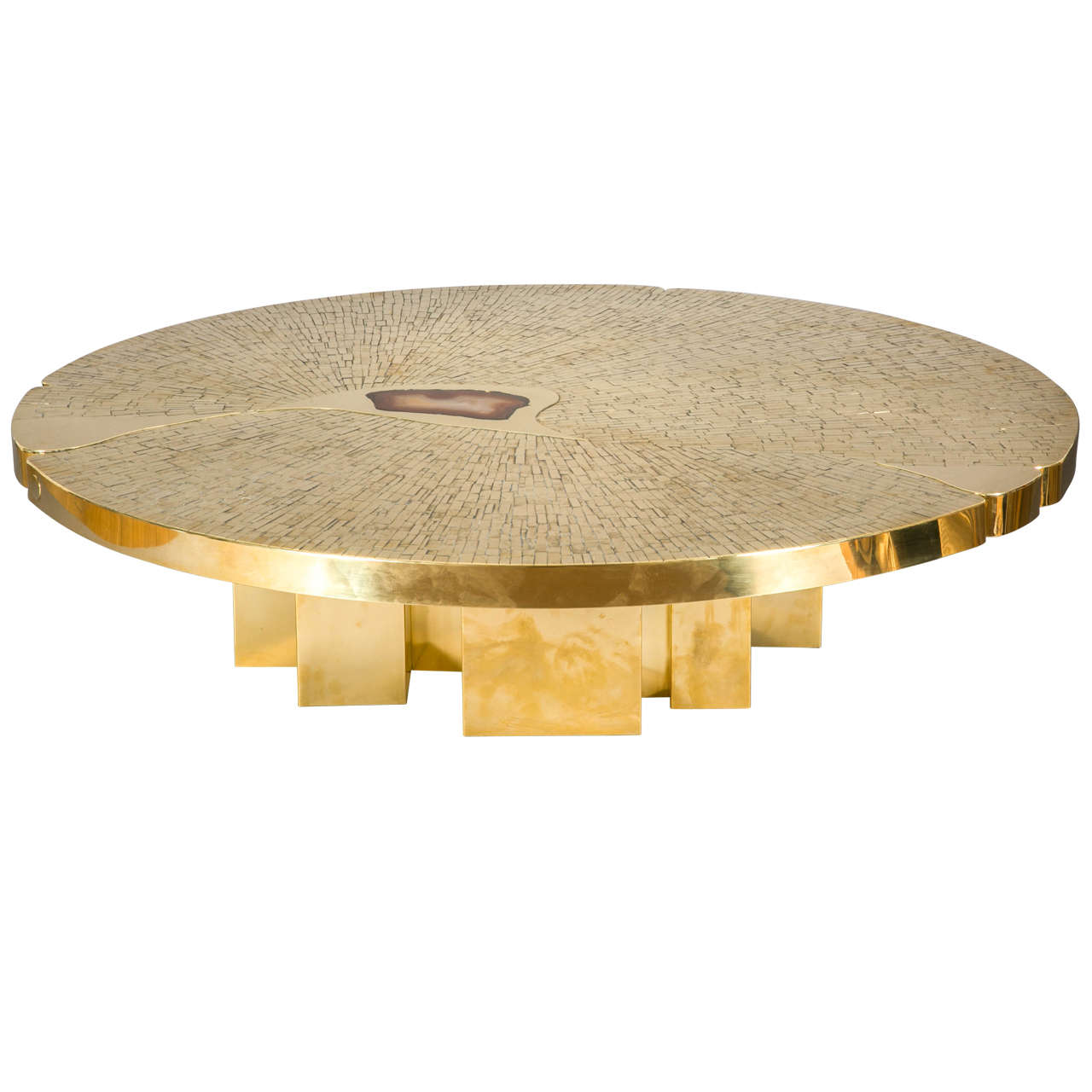 Circular Coffee Table, circa 1970 by Jean-Claude Dresse