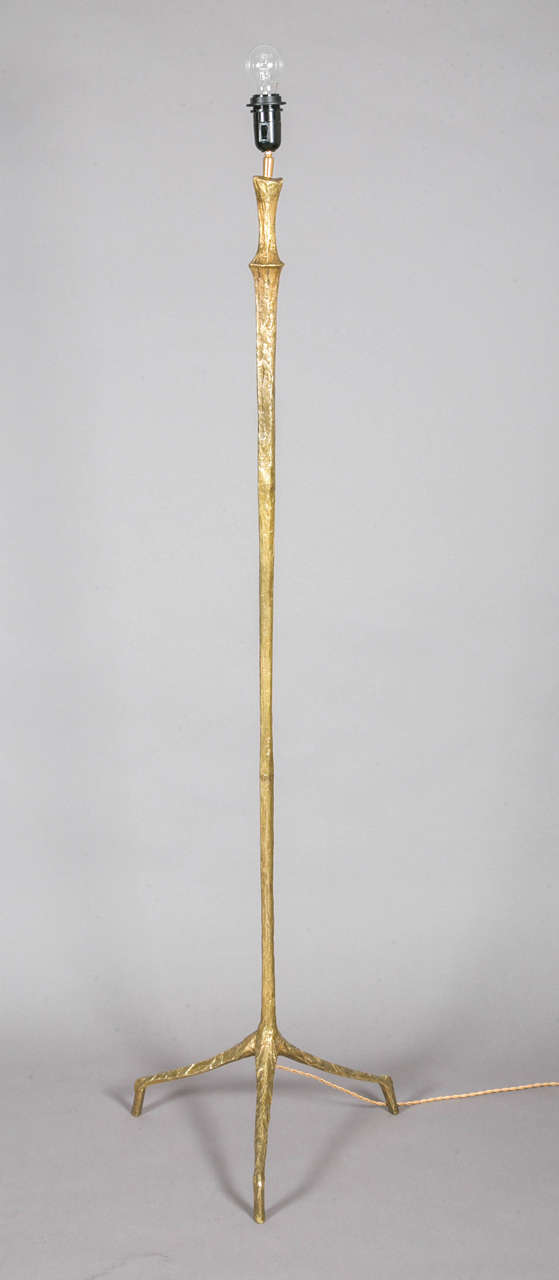 Gilt Bronze Floor Lamp, 1955-1960, by Felix Agostini 2