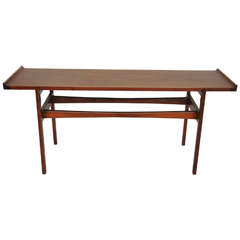 Jens Risom Walnut Console Table