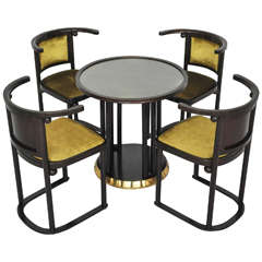 Antique Josef Hoffmann "Fledermaus" Table and Chairs