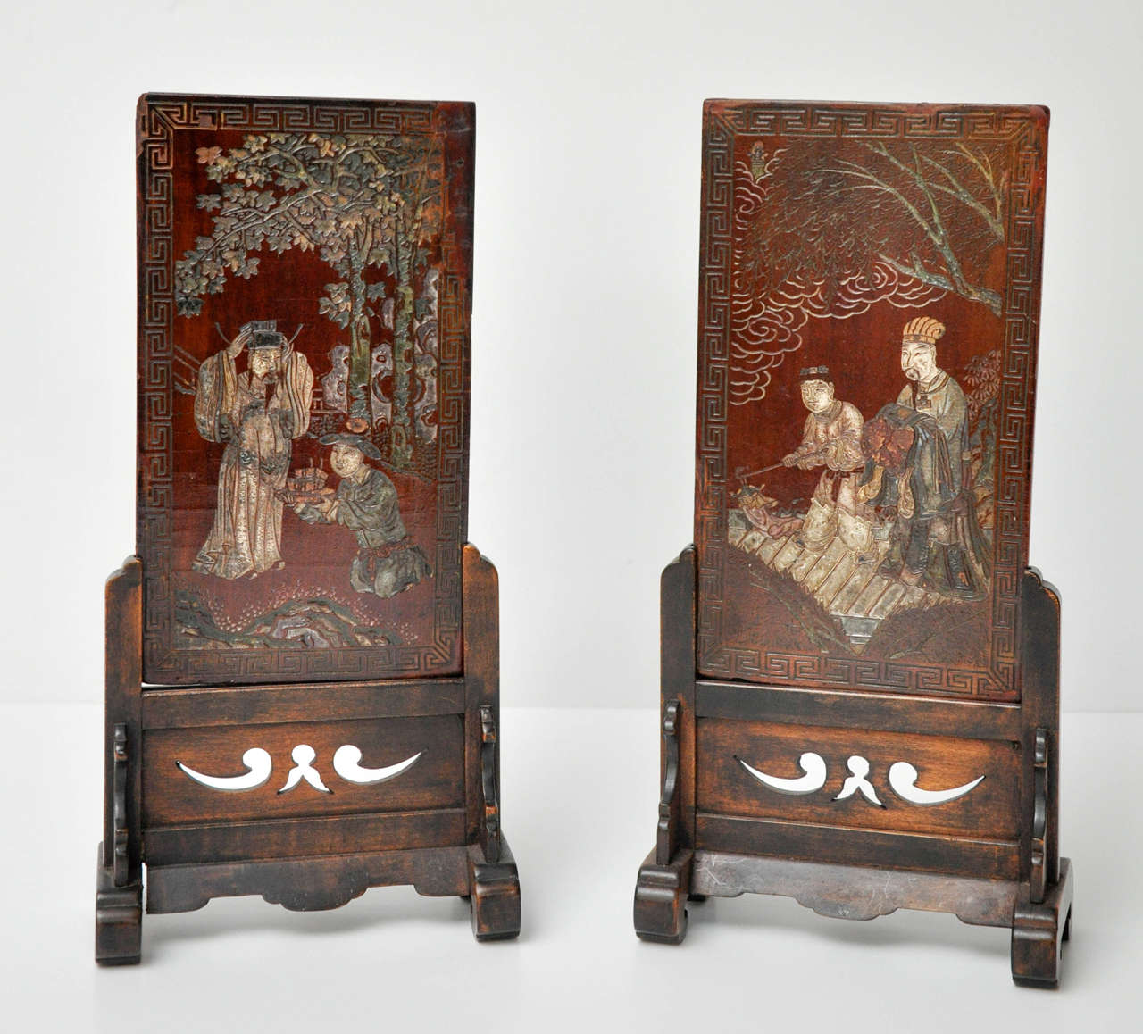 Chinese Coromandel Panels, now Table Screens, circa 1840