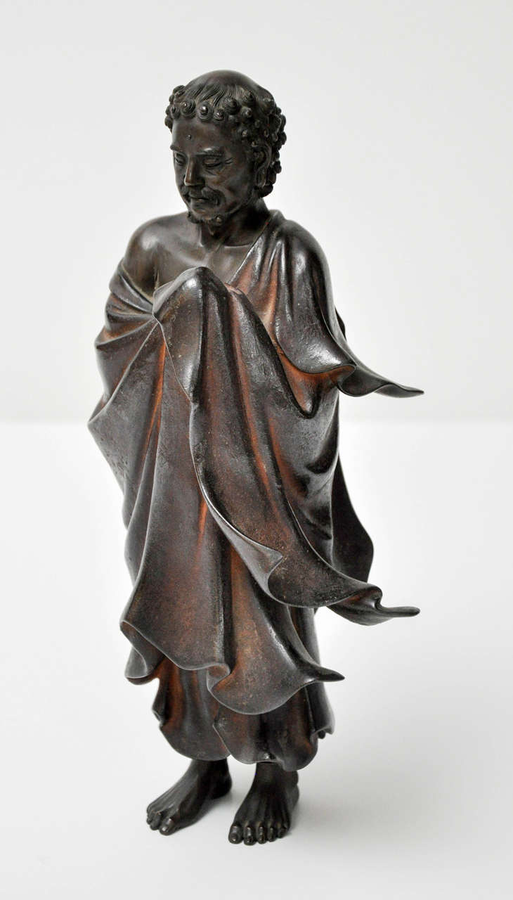 Bronze and Iron Cast Priest, Japan circa 1900