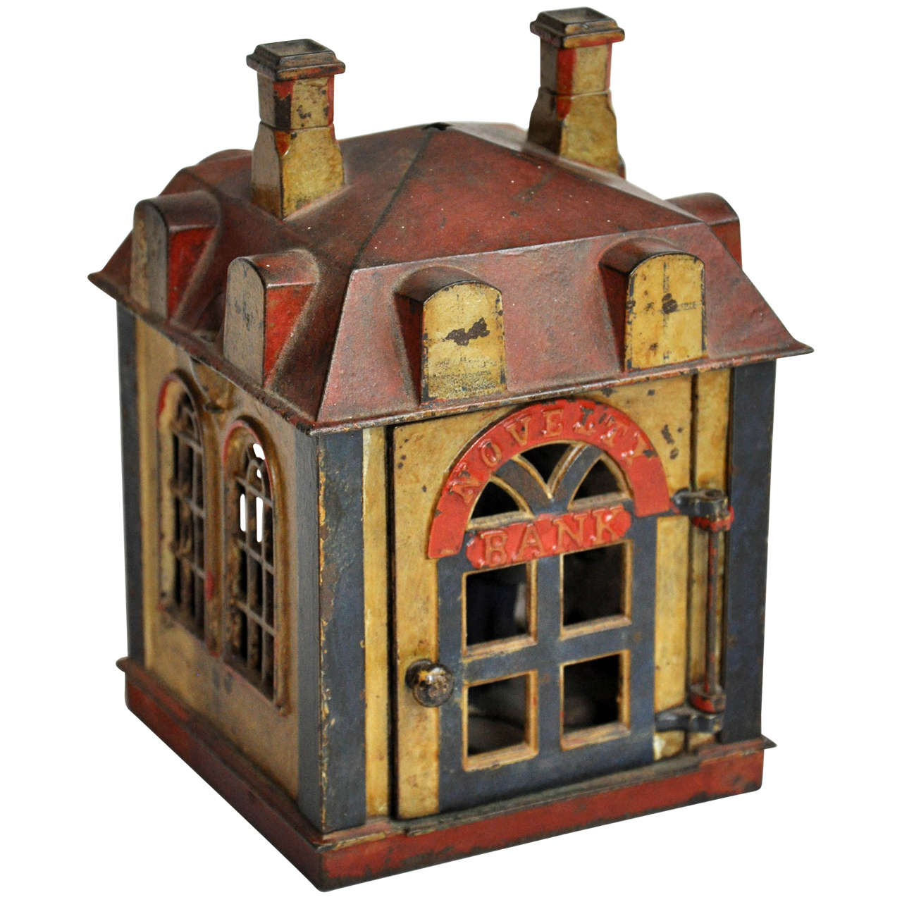 Cast Iron Mechanical "Novelty Bank, " American Late 19th Century For Sale