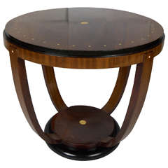 important 1930's   inlaid side table .