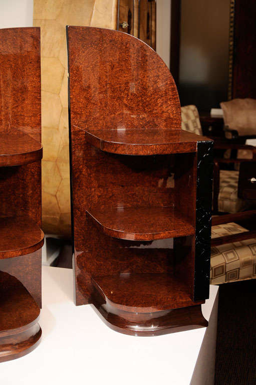 Mid-20th Century Pair of French Art Deco Nightstands
