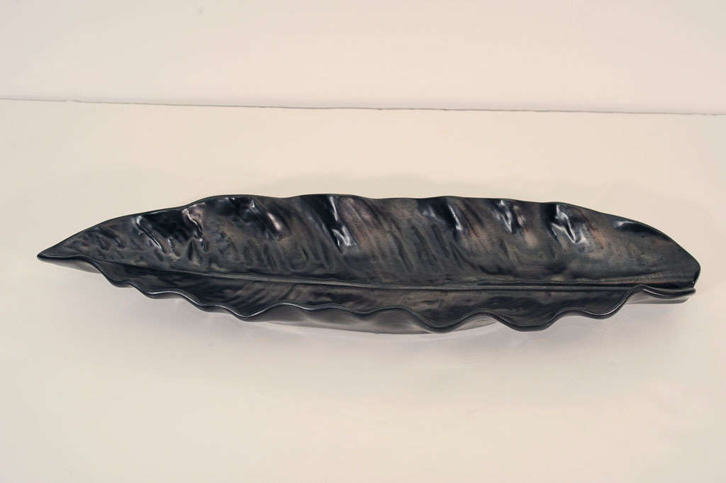 Modernist Ceramic Leaf Dish