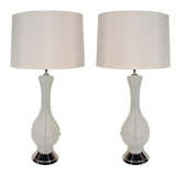 Pair of Stylized Murano Glass Lamps by Barovier & Toso