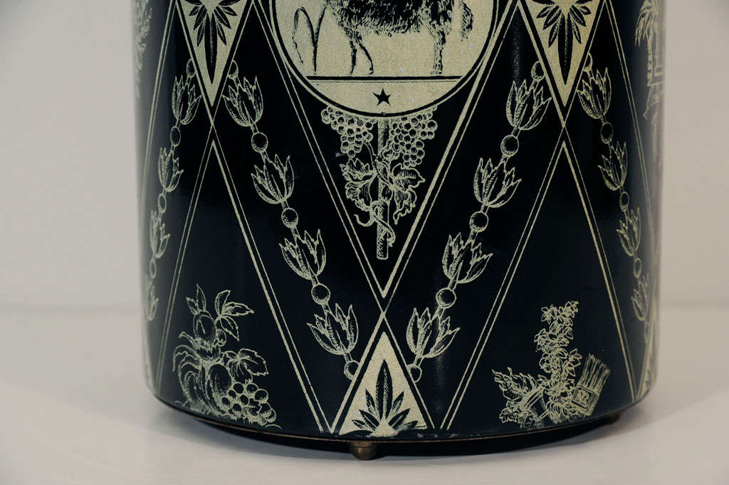 Umbrella Stand with Lithographic Print by Piero Fornasetti 1