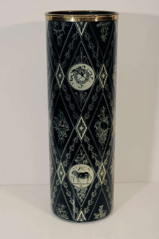 Umbrella Stand with Lithographic Print by Piero Fornasetti 4