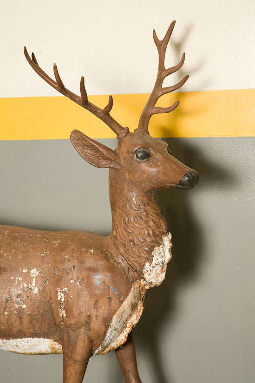 American Standing Stag Labelled J.W. Fiske For Sale
