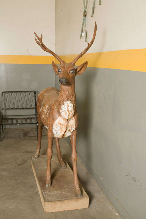 Standing Stag Labelled J.W. Fiske For Sale 2