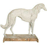 Vintage Plaster Borzoi on Base