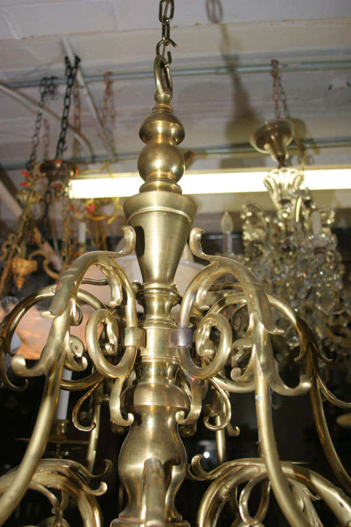 Spectacular French Bronze Chandelier For Sale 1